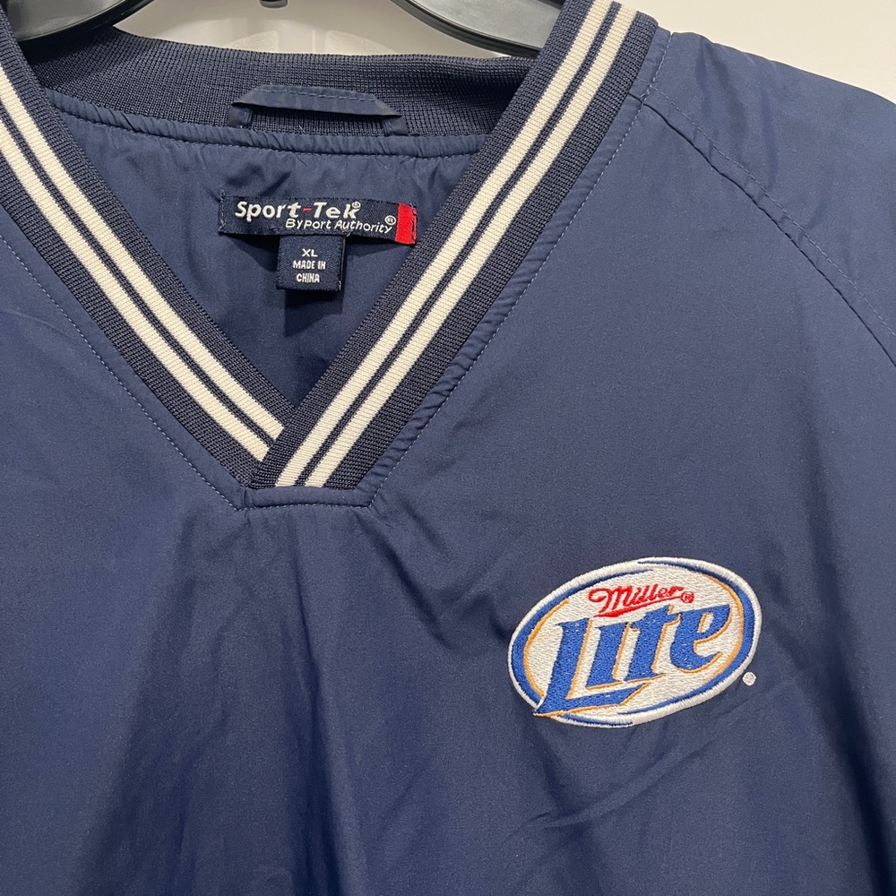 Miller Lite Navy Pullover with Logo